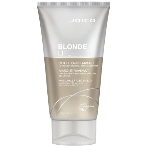 Joico Blonde Life Brightening Masque | For Blonde Hair | Instant Hydration | Neutralize Chlorine & Detoxify Hair | Add Softness & Smoothness | Sulfate Free | Fortified With Monoi & Tamanu Oil