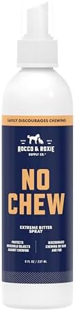 Rocco & Roxie No Chew Spray for Dogs, More Yuck Than Bitter Apple, Dog Training & Behavior Aids to Stop Chewing, Best Alcohol-Free Anti Chew, Puppy Deterrent Formula for Puppies and Cats