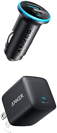 Anker 323 Car Charger with 30W PowerIQ 3.0 Fast Charging and 313 45W USB C Super Fast Charger