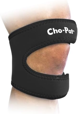 Cho-Pat Dual Action Double-Layer Adjustable Knee Strap, Pain Relief for Chondromalacia, Osgood Schlatter’s, Tendonitis, and Meniscus Tears, Large
