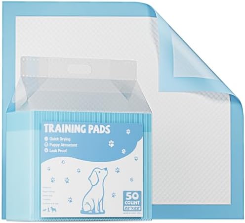 Sweetcrispy Dog Puppy Training Pee Pads - Absorbency Disposable Underpads, Leakprood and Quick Drying, Regular Size 22''x 22'' for Potty Training, Incontinence Pads, 100 Count for 1 Pack