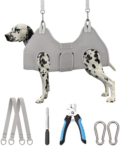 Dog Grooming Hammock,XX-Large Dog Sling for Nail Trimming, Dog Nail Clipper Harness,Dog Restraint Holder for Pet Grooming Suspension Hanger