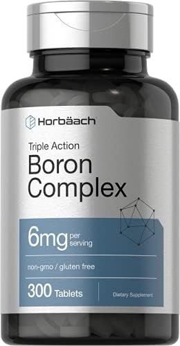HorbΓ€ach Triple Boron Complex 6 mg Supplement | 300 Tablets | for Men and Women | Vegetarian, Non-GMO & Gluten Free | Triple Action Boron Citrate, Boron Glycinate, Boron Asparate