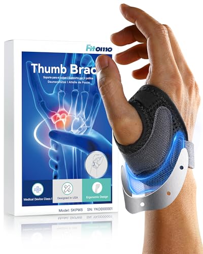 CMC Thumb Brace with Shape-memory Restriction Splint for Osteoarthritis, CMC Joint Thumb Arthritis Brace Stabilizer for Basal Thumb Arthritis Pain Relief and Support, Medium, Left Hand, 1 Pack