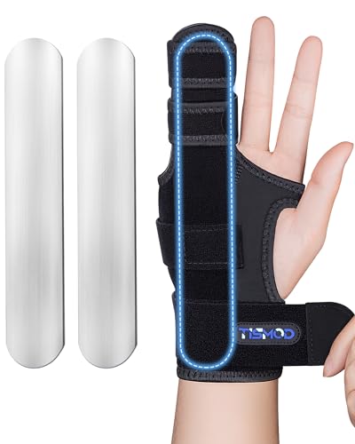 Finger Splint Brace,Supports Pinky,Ring,Middle,Metacarpals & Knuckles,Adjustable Left Right Hand Braces,Straightener for Trigger Fingers Splints,Broken,Arthritis,Fracture,Sprain,Injury,Tendonitis