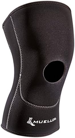 MUELLER Sports Medicine Open Patella Knee Sleeve, Knee Pain Relief Support for Men and Women, Ideal for Arthritis, Sprains, Black