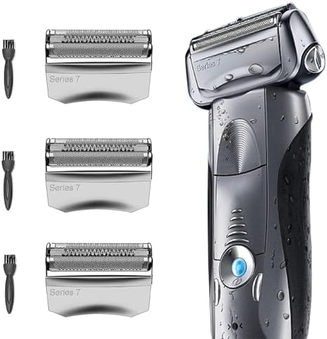 3Pack 70S Series 7 Replacement Head for Braun Series 7 Foil Shaver Replacement Heads Compatible Braun Series 7 Replacement Compatible with Series 7 Shavers 70s 720,750CC, 760CC,790CC,9565