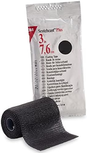 3M Scotchcast Plus 82003A Casting Tape, 3 Inches X 4 Yards -, Roll Black 1 Count