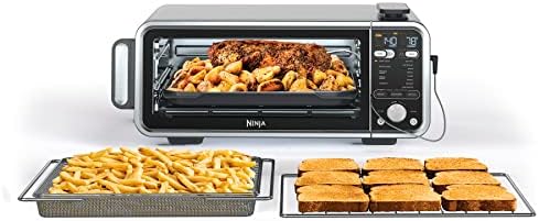 Ninja, Toaster Oven, Air Fryer, Thermometer, Toaster Oven Air Fryer Combo, Stainless Steel, Quick meals, Fries, Frozen Food, Air Fry, Dehydrate, Reheat, 13-in-1, Less Oil, Flip Away Oven, Foodi, SP351