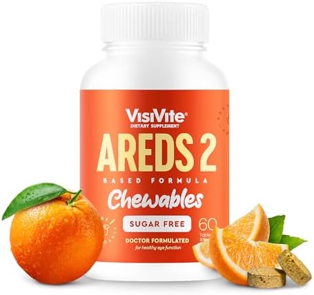 AREDS 2 Sugar-Free Eye Vitamins - Alternative to Lutein Gummies for Eyes - Lutein for Eye Health - Premium Sugar-Free Eye Vitamins - Eye Care Supplements for Adults (Chewable Tablets)