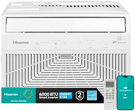 Hisense WCT06W25A Window Air Conditioner, 6,000 BTU, White
