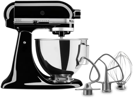 Kitchen Aid Tilt-Head Stand Mixer 4.5 Quart KSM85PBOB, Onyx Black