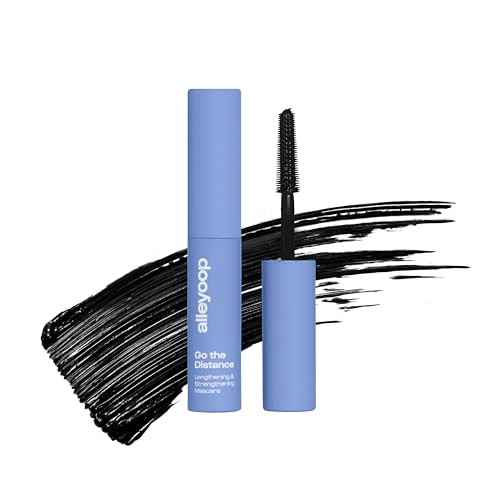 Alleyoop Tubing Mascara Black, Go the Distance - Long-Lasting & Smudge-Proof Mascara with Biotin Supports Lash Repair & Growth - Lengthens & Strengthens Lashes - Vegan & Cruelty-Free (Mini, 4ml)