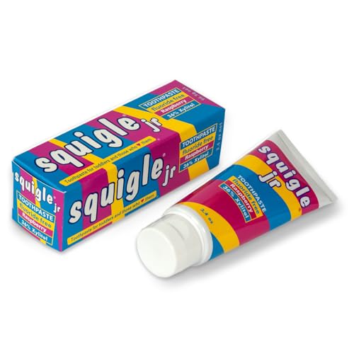 Squigle Jr Toothpaste (for Infants, Toddlers), Travel Toothpaste, Prevents Cavities, Canker Sores, Chapped Lips. Soothes, Protects Dry Mouths. Stops Tooth Sensitivity, No SLS - 1 Pack