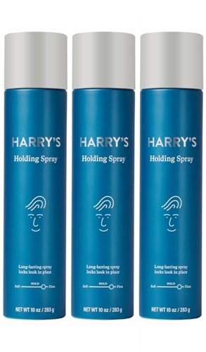 Harry's Men's Hair Holding Spray, Firm Hold with Natural Finish, 10 Oz (Pack of 3)