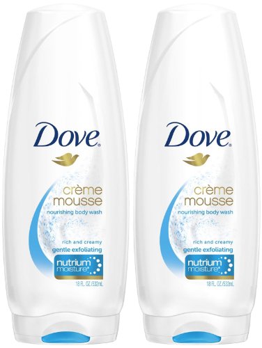 Dove Visible Care Creme Mousse Body Wash - Gentle Exfoliating - 18 oz - 2 pk