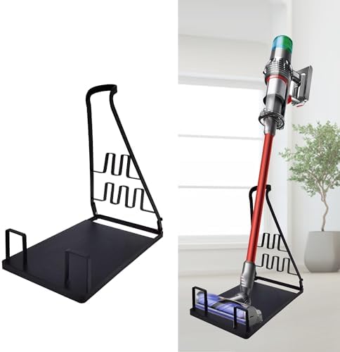 No Installation Required-Vacuum Stand,Storage Stand Docking Station Holder,Stable Metal Storage Bracket Stand Holder,Compatible with Dyson, Eureka,Tineco and Most Stick Vacuum(Black)