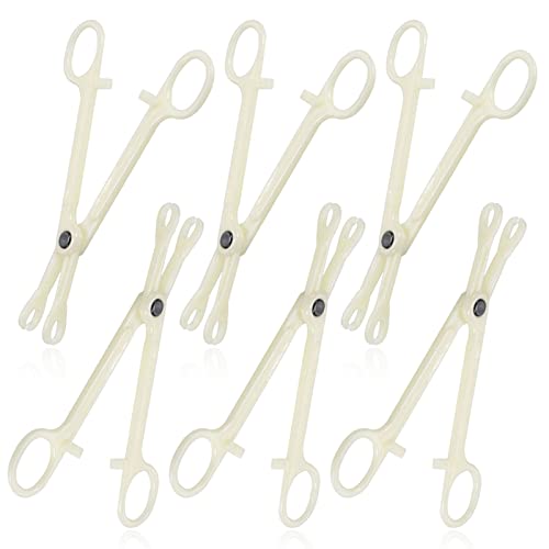Piercing Clamps - Autdor 25Pcs Piercing Forceps Rounded Slotted Disposable Piercing Clamps Septum Forceps for Lip Navel Tongue Belly Ear Nose Piercing Kit Piercing Tools