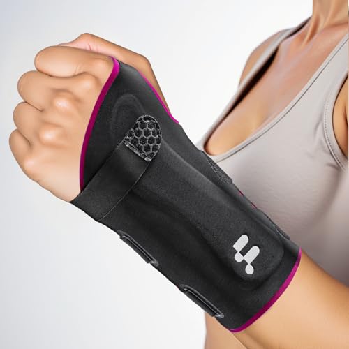 Ultra Thin Carpal Tunnel Wrist Brace, Breathable Yoga Fabric with S-Splints for Pain Relief, Tendonitis, Typing & Sleeping, Injury Recovery (Left Hand, M)