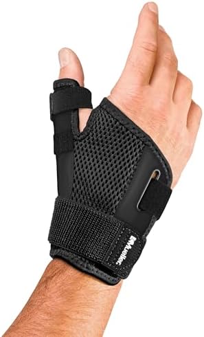 MUELLER Sports Medicine Adjust-to-Fit Thumb Stabilizer, Spica Splint, Thumb Pain Relief Brace for Men and Women, Ideal for De Quervain's Tenosynovitis, Arthritis, Sprains, Fits Right or Left