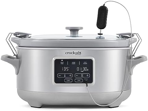 Crockpot Programmable 7-Quart Cook & Carry Slow Cooker with Sous Vide Stainless Steel