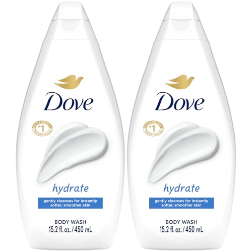 Dove Body Wash, Hydrate 2-Pack – Moisturizing Cleanser for Smooth, Soft Skin, 15.22 Oz Ea