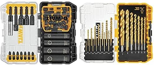 DEWALT Screwdriver Bit Set (35-Piece) and Titanium Nitride Coated Drill Bit Set (21-Piece)