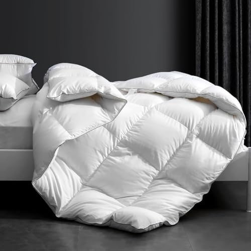Luxury Down Feather Comforter Ultra Oversized King Size-Bed Comforters Duvet Insert-Soft Hotel Collection Comforter- Oversized King Size(120" X 98”)