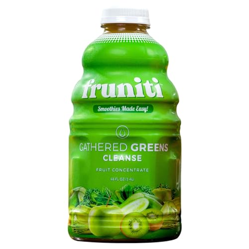 Fruniti Super Greens Smoothie Mix - Natural Cleanse + Detox All-in-One Delicious Fruit + Veggie Puree - Spirulina, Spinach, Kale, Cucumber, Lemongrass, Apple, Banana, Kiwi - Makes 24 SmoothiesGET 20% OFF STOREWIDE!