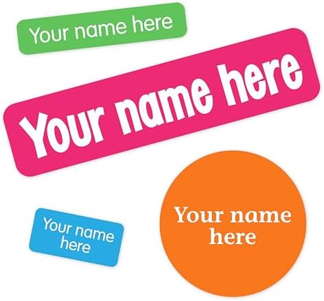 Mabel’s Labels Back-to-School Name Label Pack – 53 Laundry-Safe, Waterproof Kids’ Name Labels for School Supplies, Lunch Items, Clothing, Shoes & More (Color)