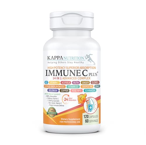 (120 Capsules), Quercetin 1,000mg, Vitamin C 1,000mg, Zinc 50mg, Vitamin D3 5,000iu, Selenium, Copper, Acerola, Ginger, Rutin, Bitter Orange, Rose Hips, Echinacea, Immune C Plus, 14 in 1 Immune C Plus