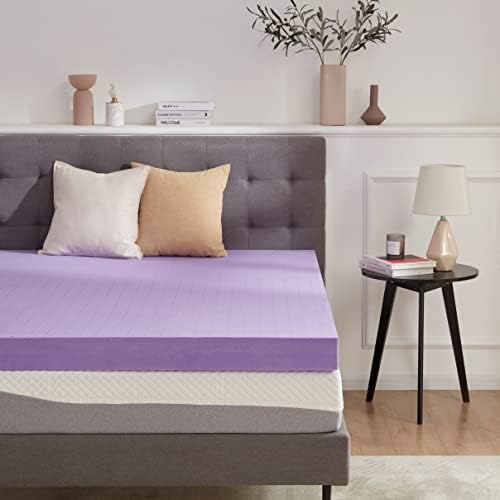 SINWEEK 4 Inch Gel Memory Foam Mattress Topper Ventilated Soft Pressure Relieve Mattress Pad, Breathable Bed Topper, CertiPUR-US Certified, Full Size