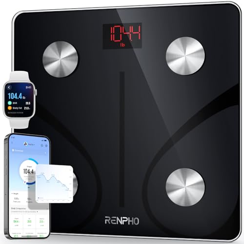 RENPHO Smart Scale for Body Weight, Digital Bathroom Scale BMI Weighing Bluetooth Body Fat Scale, Body Composition Monitor Health Analyzer with Smartphone App, 400 lbs - Elis 1