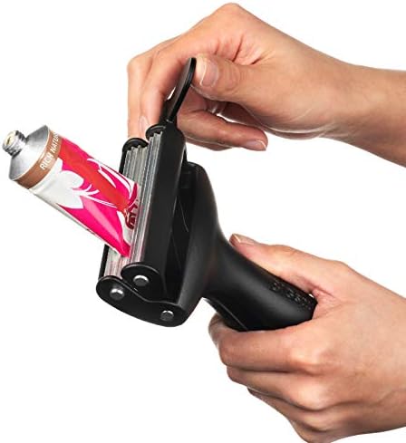 Big Squeeze® Tube Squeezer | Heavy Duty Tube Wringer - Made in USA - Toothpaste, Paint, Cosmetics, Sunscreen, Hair Dye, Adhesives, Metal Tubes. Comfortable Ergonomic Dispenser Tool (Black)