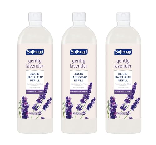 Softsoap Gently Lavender Liquid Hand Soap Refill for Sensitive Skin, 32 Fl Oz, Pack of 3