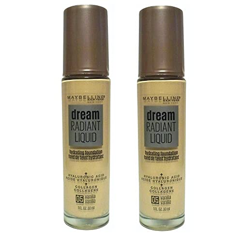 Pack of 2 Maybelline New York Dream Radiant Liquid Hydrating Foundation, Vanilla # 05