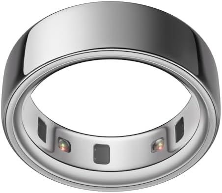 Oura Ring 4 - Silver - Size 7 - Smart Ring - Size First with Oura Ring 4 Sizing Kit - Sleep Tracking Wearable - Heart Rate - Fitness Tracker - Up to 8 Days of Battery Life