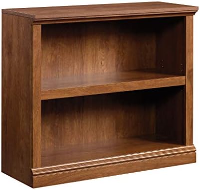 Sauder 2 Tier Book Shelf Wooden Bookcase Multipurpose Bookshelf for Home Office, Living Room, in Oiled Oak