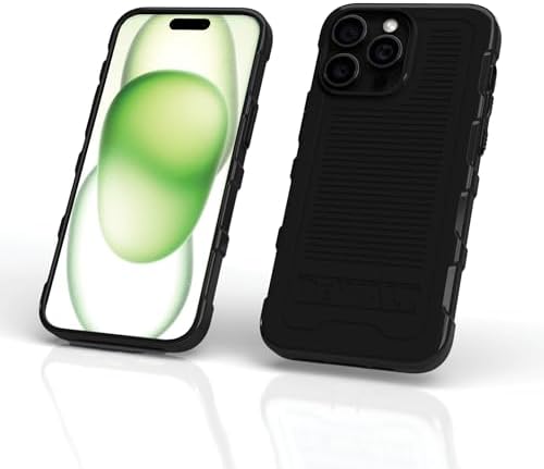 DEWALT Strong Magnetic for iPhone Case, Fits MagSafe, Drop Resistant, Impact Protective Back Cover, Mag Safe Compatible Shockproof Slim Fit for iPhone Phone Cases, Matte Black (iPhone 14 Pro)