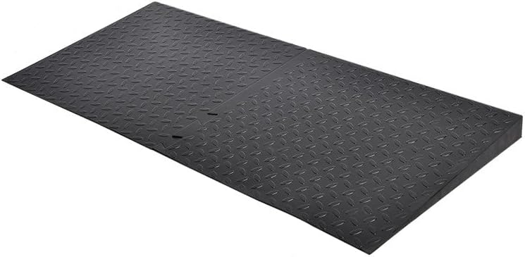 2.0" Rise Rubber Threshold Ramp for Doorways,Non-Slip Surface for Wheelchair Scooter Stroller,1500 LBS Capacity,Cuttable and Adjustable Size