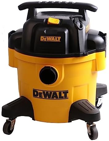 DEWALT DXV06P 4 Peak HP Shop Vacuums, 6 Gallon Poly Wet/Dry Vac, Heavy-Duty Shop Vacuum with Blower Function Yellow+Black