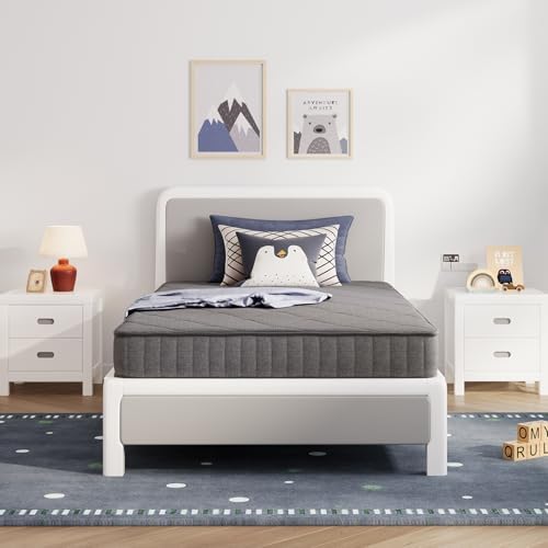 Avenco Full Size Mattress, 6 Inch Full Mattress in a Box for Kids, Medium Firm Hybrid Mattresses with Bonnell Spring and Gel Memory Foam for Cool Night Sleep & Pressure Relief, CertiPUR-US Certified