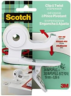 Scotch Desktop Tape Dispenser, White, Great for Gift Wrapping, 1 Dispenser