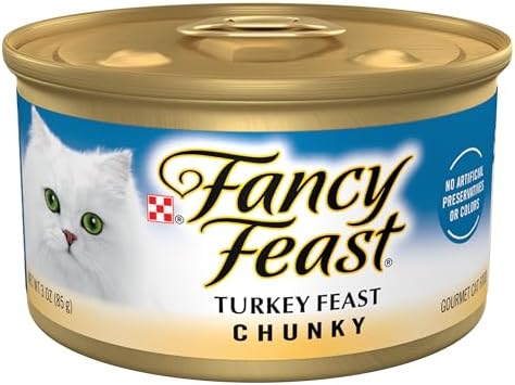Purina Fancy Feast Chunky Turkey Feast Wet Cat Food - (Pack of 24) 3 oz. Cans