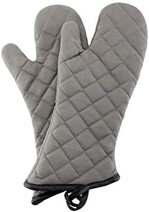 ARCLIBER Oven Mitts 1 Pair of Quilted Terry Cloth Cotton Lining,Extra Long Professional Classic Oven Mitt Heat Resistant Kitchen Oven Gloves,16 Inch