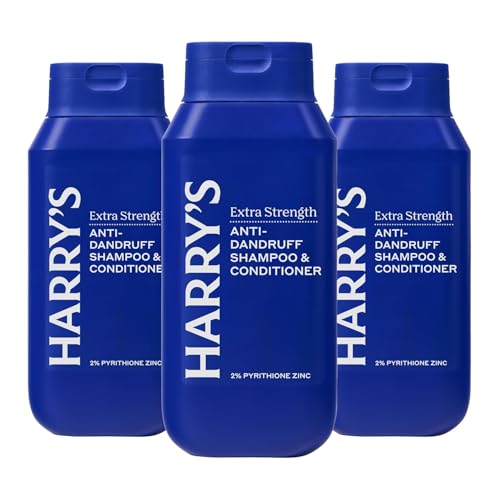 Harry's Extra-Strength Anti-Dandruff Men's 2 in 1 Shampoo and Conditioner - (3 Pack) 14 fl oz - Made with 2% Pyrithione Zinc