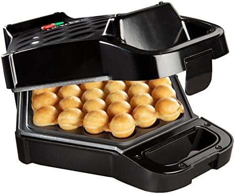 Bubble Waffle Maker - Electric Non stick Hong Kong Egg Waffler Iron Griddle w/Ready Indicator Light - Ready in under 5 Minutes- Free Recipe Guide Included, Make Delicious Waffle Ice Cream Cones, Gift