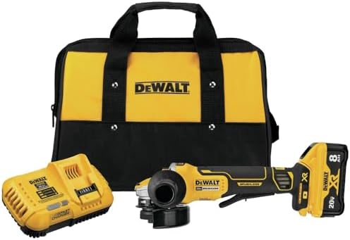 DEWALT 20V MAX* XR Angle Grinder, Trigger Switch, Power Detect Tool Technology Kit, 4-1/2-Inch to 5-Inch (DCG415W1)