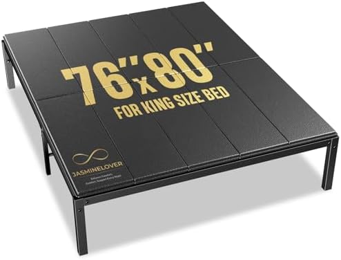 Bunkie Board King Size 76x80 - Heavy Duty Reinforced Wood Bed Boards for Under Mattress, Universal Sleeper Sofa Support Board with Anti-Sag Design for Metal Bed Frame, Platform Beds&Pull Out Couches