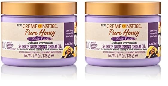 Acai Hair Cream by Creme of Nature, Honey and Acai Collection, 4.7 Oz (Pack of 2)